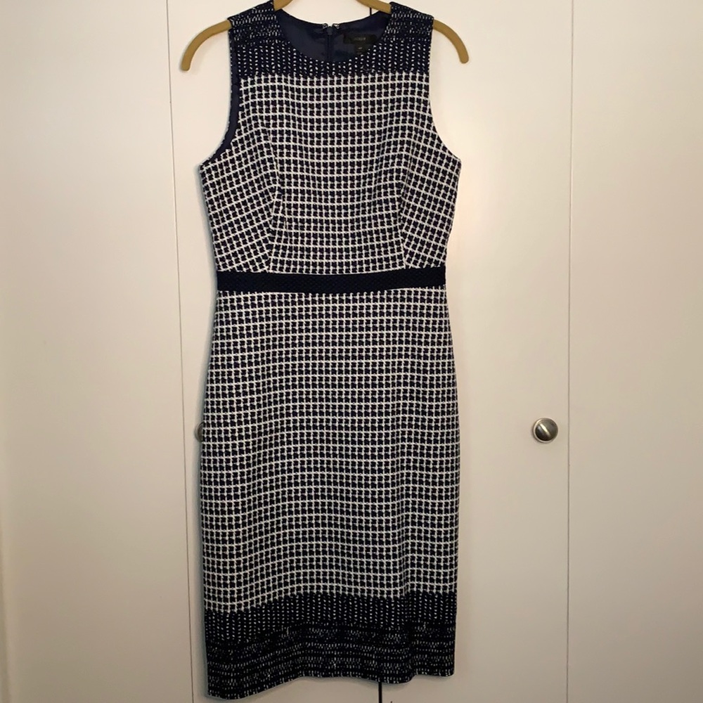 J Crew NWT Perfect Sheath Dress Tall 4 Matlassé